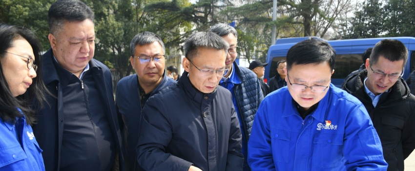 集團(tuán)公司黨組成員、總會(huì)計(jì)師陳林到樂(lè)凱華光調(diào)研